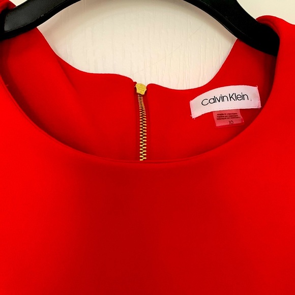 Below the knee red Calvin Klein red dress - Picture 3 of 3